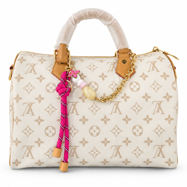 Ivory Monogram Boston Bag