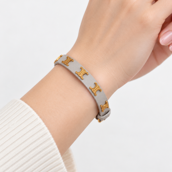 Celine Triomphe Leather Bracelet Collection