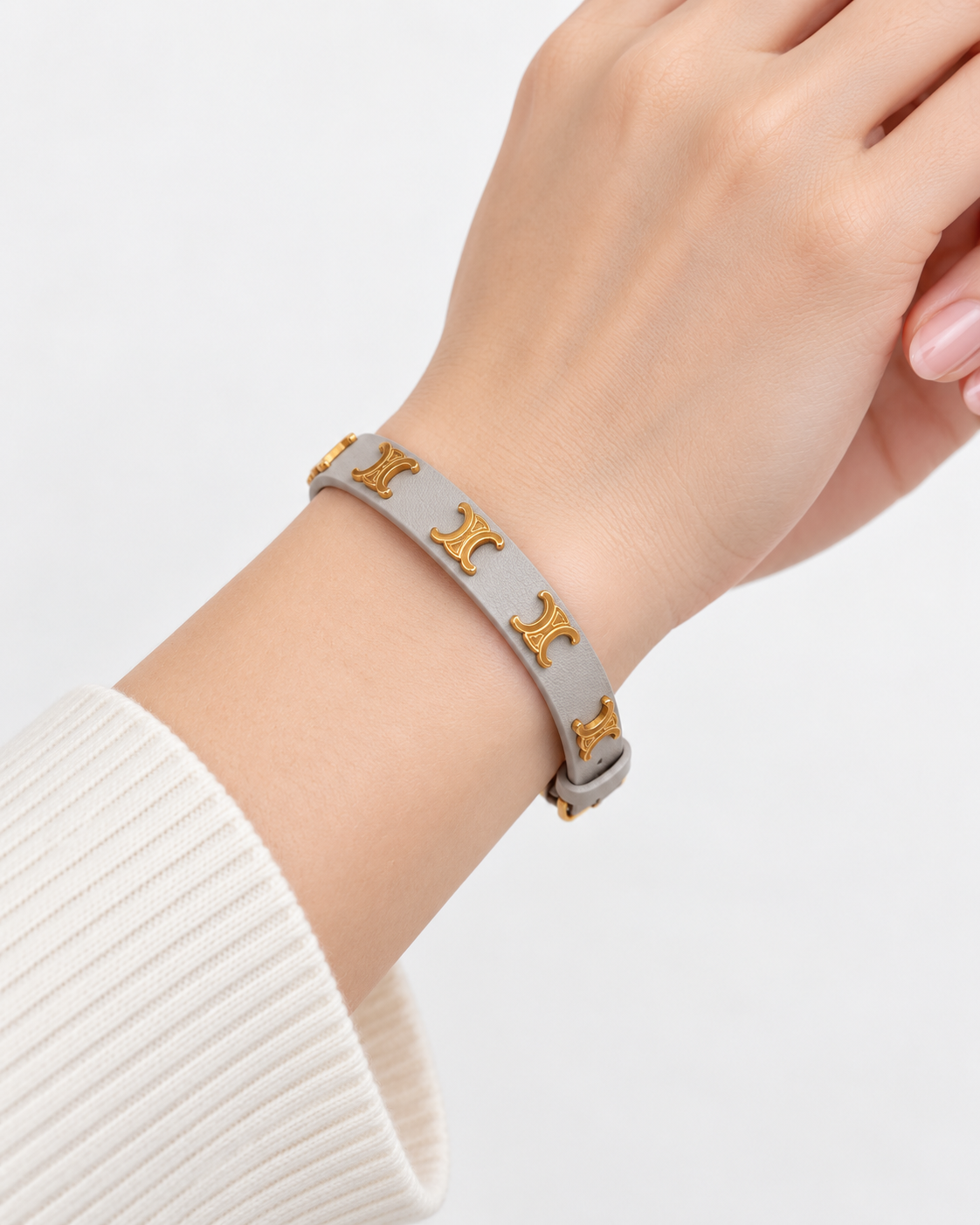 Celine Triomphe Leather Bracelet Collection