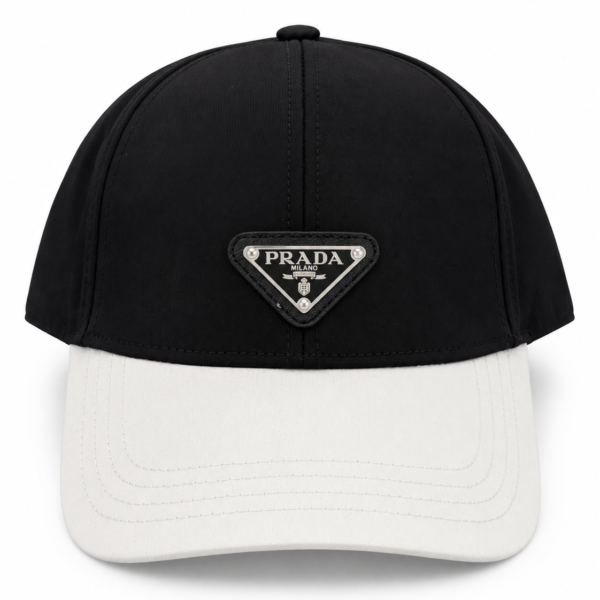 : Prada Two-Tone Logo Cap