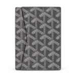 Goyard-Style Pattern Card Holder - Grey
