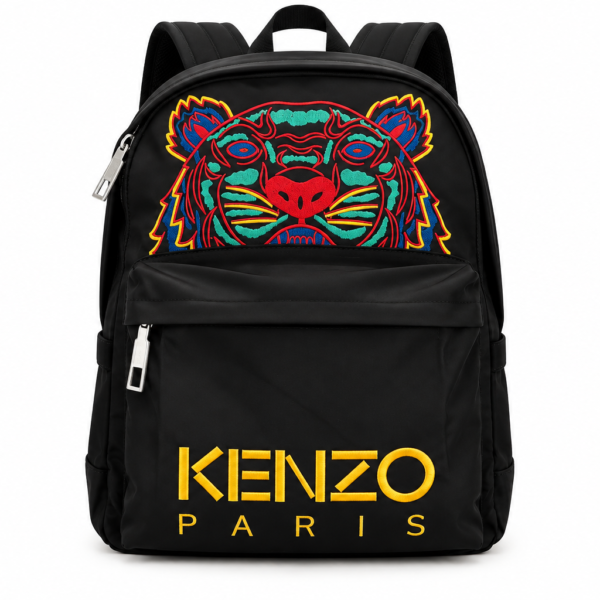 KENZO Black Tiger Embroidered Backpack