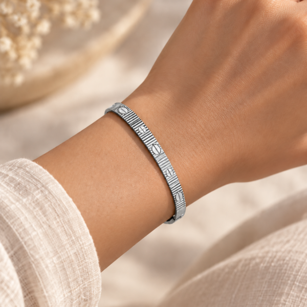 Cartier Silver Textured Bangle Bracelet