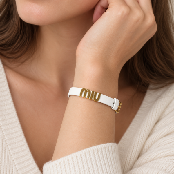 Miu Miu Leather Bracelet
