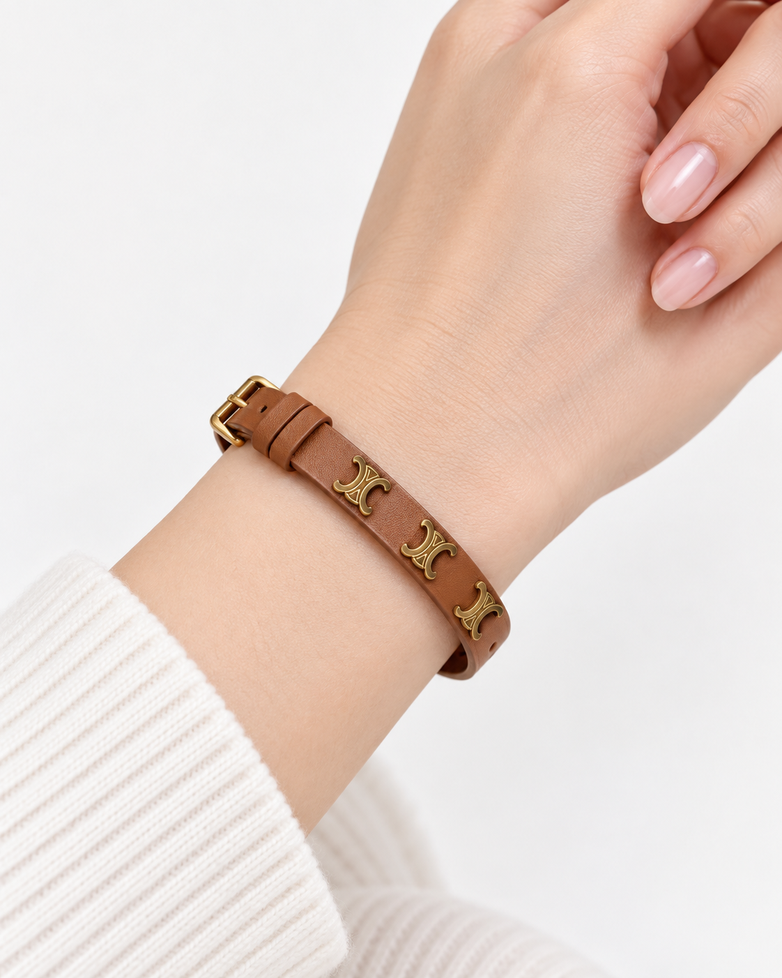 Celine Triomphe Leather Bracelet Collection