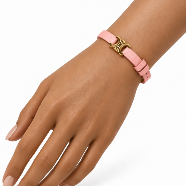 Celine Triomphe Leather Bracelet