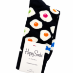 Happy Socks Colorful Pattern Crew Socks - Fried Egg