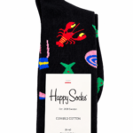Happy Socks Colorful Pattern Crew Socks - Lobster