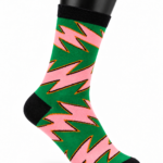 Happy Socks Colorful Pattern Crew Socks - Electric Lightning