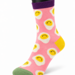 Happy Socks Pink Pattern Crew Socks Collection - Fried Egg