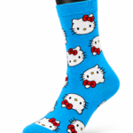 Happy Socks Blue & Colorful Graphic Crew Socks Collection - Hello Kitty