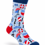 Happy Socks Colorful Graphic Crew Socks Collection - Nautical Icons