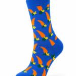 Happy Socks Colorful Graphic Crew Socks Collection - Carrot Pattern