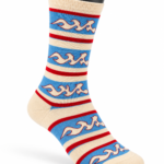 Happy Socks Colorful Graphic Crew Socks Collection - Flame Stripe