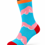 Happy Socks Colorful Graphic Crew Socks Collection - Pink Hand Pattern