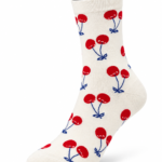 Happy Socks Playful Graphic Crew Socks Collection - Cherry Pattern