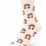 Happy Socks Playful Graphic Crew Socks Collection - Rainbow Hearts