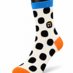 Happy Socks White Graphic Crew Socks Collection - Polka Dot Face