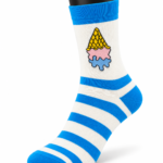 Happy Socks White Graphic Crew Socks Collection - Ice Cream Cone