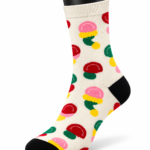 Happy Socks White Graphic Crew Socks Collection - Retro Candy