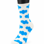 Happy Socks Patterned Crew Socks Collection - Blue Cloud