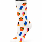 Happy Socks Patterned Crew Socks Collection - Burger & Popsicle