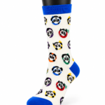 Happy Socks Patterned Crew Socks Collection - Colorful Panda Faces
