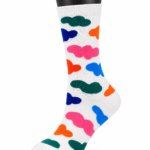Happy Socks Colorful Graphic Crew Socks Collection - Multicolor Abstract Cloud