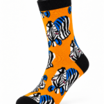 Happy Socks Assorted Graphic Crew Socks - Zebra Pattern