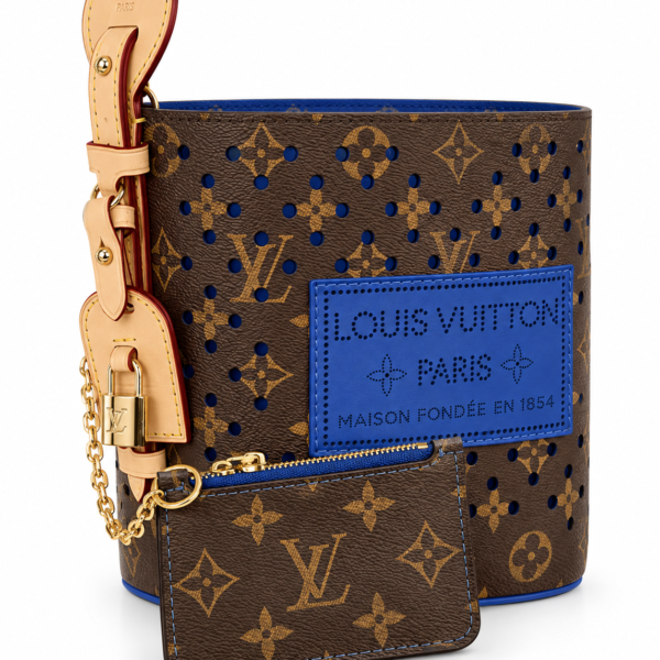 Louis Vuitton Monogram Perforated Bucket Bag with Pouch