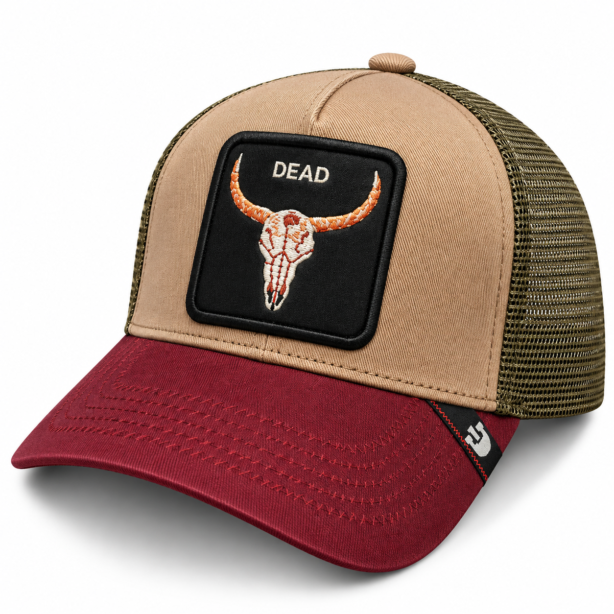 Dead Longhorn Skull Trucker Cap