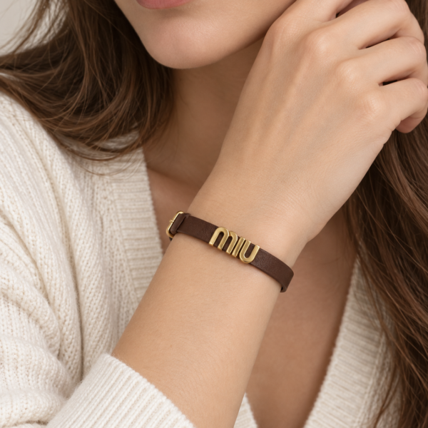 Miu Miu Leather Bracelet