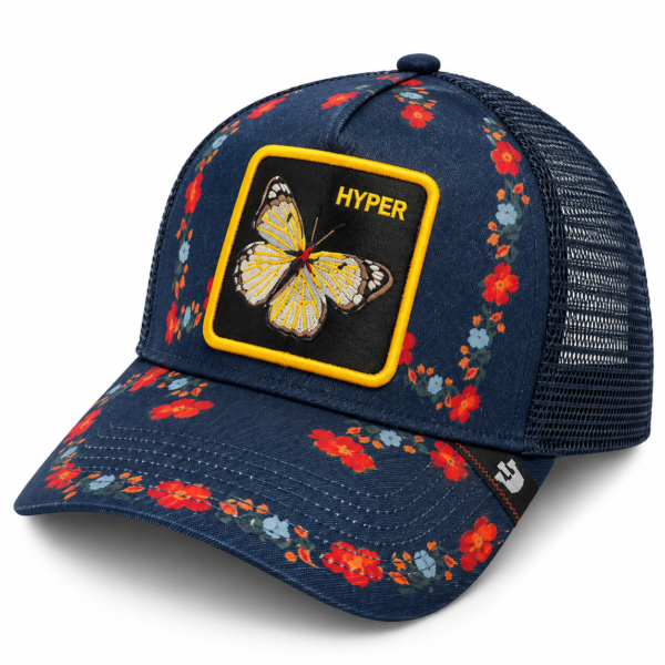 Hyper Butterfly Floral Trucker Cap