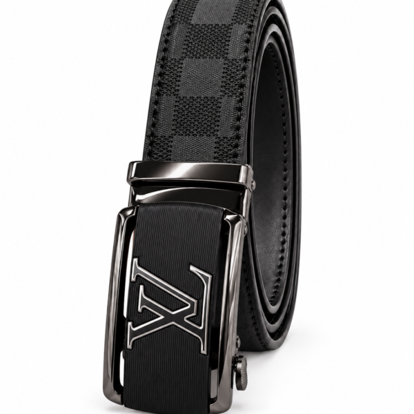 Louis Vuitton Black Automatic Buckle Belt