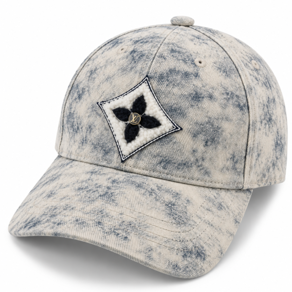 Louis Vuitton Washed Denim Monogram Patch Baseball Cap
