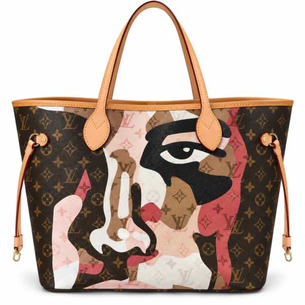 Louis Vuitton Abstract Face Monogram Neverfull Tote Bag