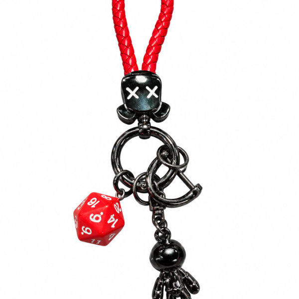 KAWS Red Braided Character Keychain
