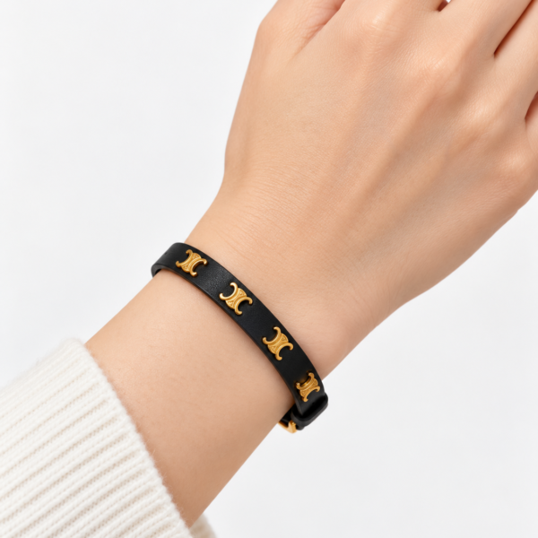 Celine Triomphe Leather Bracelet Collection