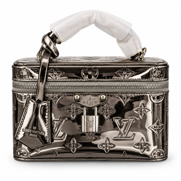 Louis Vuitton Metallic Silver Monogram Vanity Case