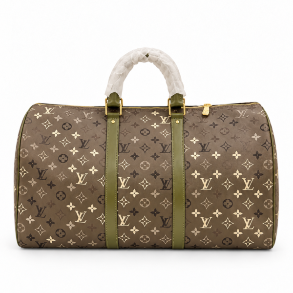 Louis Vuitton Beige Monogram Travel Duffle Bag