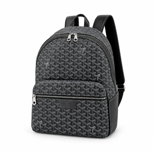 Goyard Black & Grey Monogram Backpack