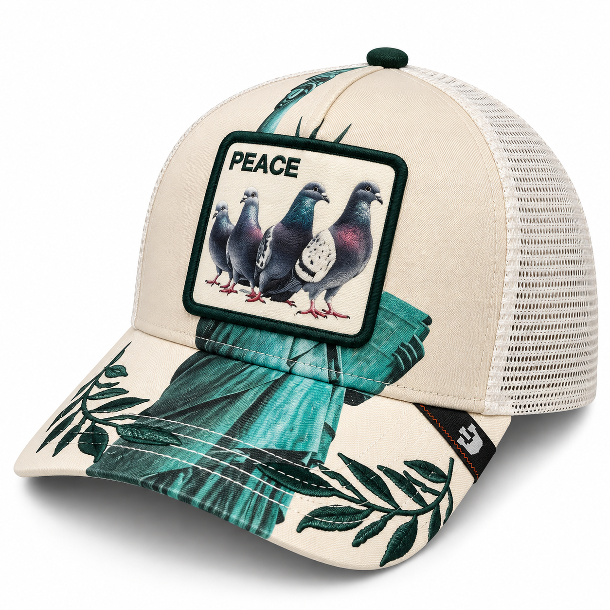 Peace Pigeon Graphic Trucker Cap