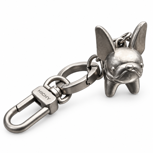 HICHY Bulldog Metal Keychain