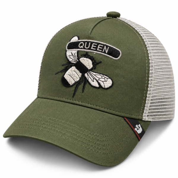 Queen Bee Olive Trucker Cap