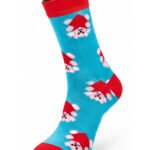 Happy Socks Blue & Colorful Graphic Crew Socks Collection - Red Hood Bunny