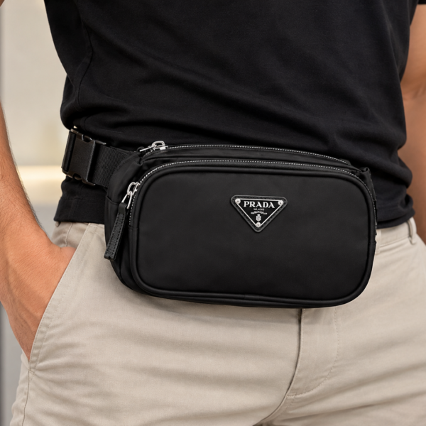 Prada Black Nylon Waist Bag