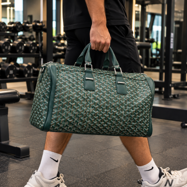 Goyard Pattern Gym & Travel Duffel Bag – Green