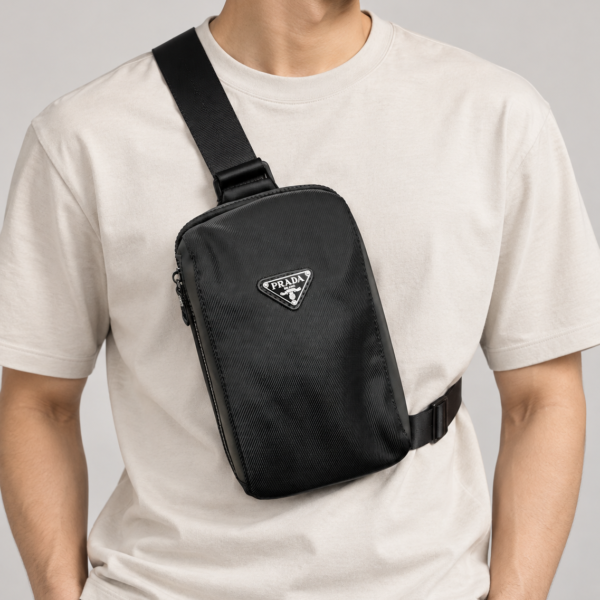 Prada Re-Nylon Crossbody Chest Bag – Black